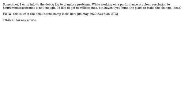 Wordpress: How can precision be improved for the debug log timestamp? смотреть онлайн