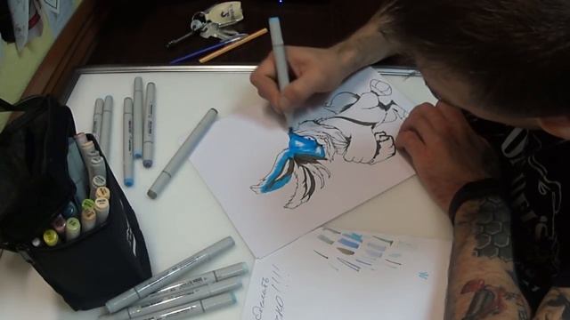 рисуем злого зайца Маркерами Finecolour от aliexpress Finecolour! смотреть онлайн