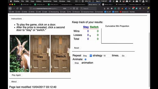 Monty Hall simulation application смотреть онлайн
