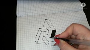 3D рисование. Рисование объёмных фигур. Рисование по клеткам. 3D рисунок