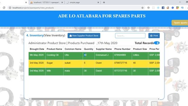 #10 Spare-parts Record Management system | PHP and MySQL System смотреть онлайн