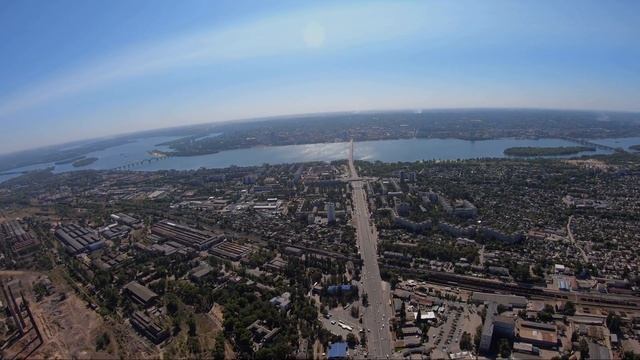 Днепр с высоты, полет над Днепром сентябрь 2020 г. смотреть онлайн