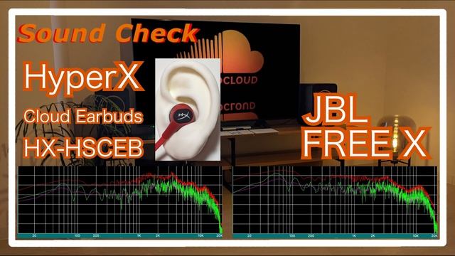 HyperX Cloud Earbuds HX-HSCEB vs JBL FREE X [TWS IEMs In-Ear Sound Comparison]完全ワイヤレスイヤホン смотреть онлайн
