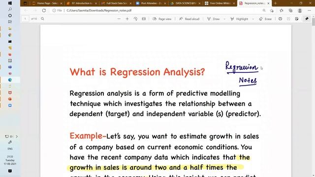Full Stack Data Science tutorials || Demo - 2 || by Mrs. Sasmitha on 17-08-2021 @9PM IST смотреть онлайн