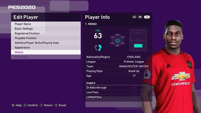 Teden Mengi (Man United u23) Face for PES 2020/2019 смотреть онлайн