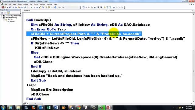 Button to Backup a Back-End Database смотреть онлайн