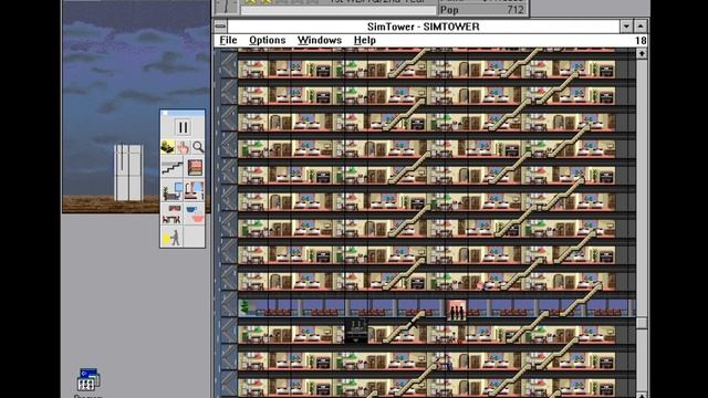 SimTower Gameplay #7 Building another lobby смотреть онлайн