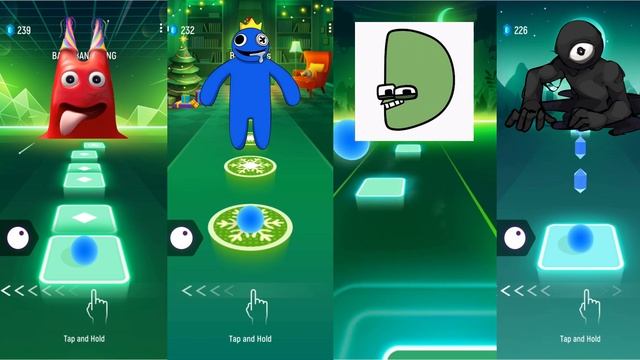 Garten BanBan  X Rainbow Friends  X Alphabet Lore  X Roblox Doors - Tiles Hop EDM Rush #tileshop