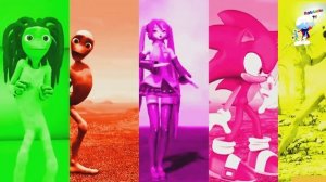 Разноцветный Танцевальный Челлендж Инопланетян Соник X против аниме девочки 1 ЧАСТЬ