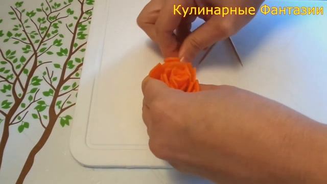 Как Красиво Нарезать Морковку и Огурцы! Чудесная Роза и Оригинальные Листочки! смотреть онлайн