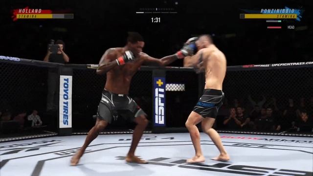 UFC 4- Kevin Holland vs Santiago Ponzinibbio- Xbox Series X Gameplay смотреть онлайн