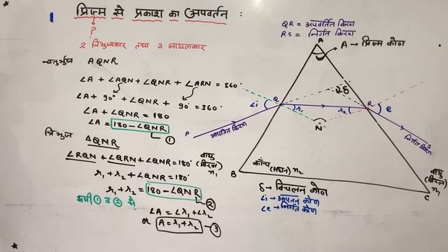 lec 11 - ray optics - Refraction from Glass Prism in Hindi by ashish singh смотреть онлайн