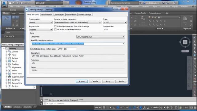 Georeferenciación y sincronización del Autocad Civil 3D con los mapas Bing. смотреть онлайн