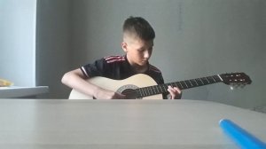 Соло спокойная ночь на гитаре.