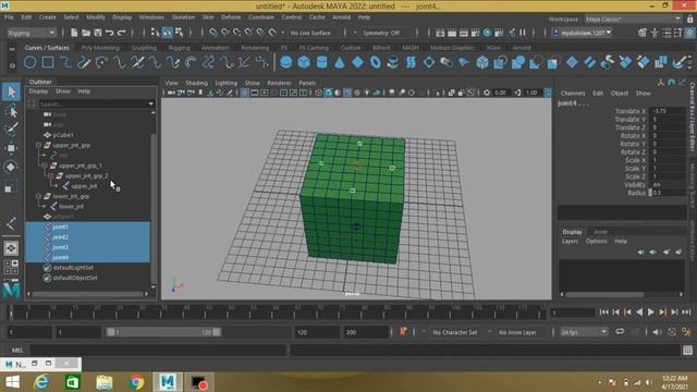 How to Rig a Cube in Maya 2022 (Stretch,Squash & Scalable rig) tutorial смотреть онлайн