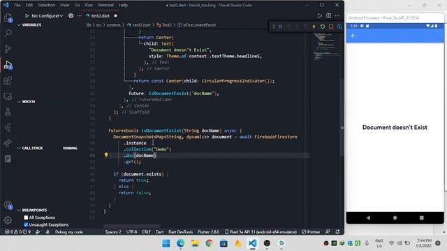 How to check whether the document exists in firebase using flutter ?. Flutter 2 Min series. смотреть онлайн