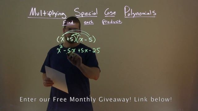 Simplify (x+5)(x-5)