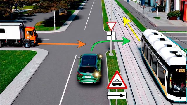 В какой очередности разъедутся между собой ТС? | Задача для опытного водителя смотреть онлайн