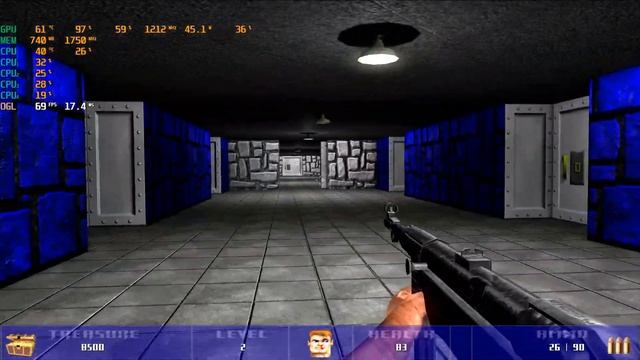 Wolfram Wolfenstein 3D Remake Gameplay смотреть онлайн
