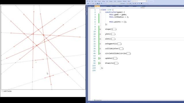 Finding the intersection point of two lines (in JavaScript) - How To Build A Web Game смотреть онлайн