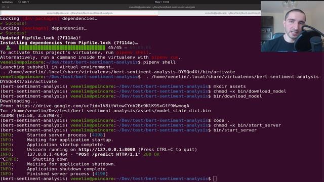 Deploy with FastAPI | | Sentiment Analysis with BERT using huggingface, PyTorch and Python Tutorial смотреть онлайн