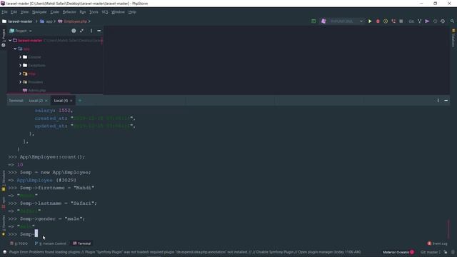 17. PHP Laravel tinker insert data - لاراول 6 درج کردن دیتا توسط تنکر смотреть онлайн
