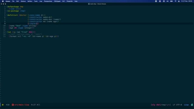 Common Lisp Tutorial 10a: OOP structs смотреть онлайн