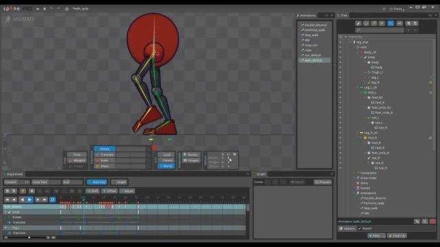Spine 2D Game Character Leg Rig Tutorial For Beginner смотреть онлайн
