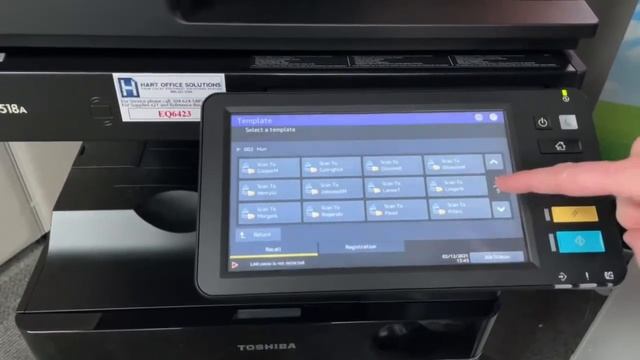 How to scan to a network folder using a Toshiba e-Studio 4515AC or 4518A смотреть онлайн