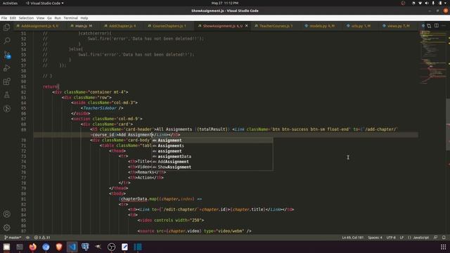 Django ReactJs LMS #62 | View added assignment for students | Teacher Dashboard смотреть онлайн