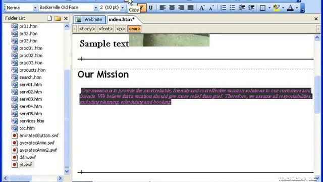FrontPage Tutorial Cutting & Copying Page Contents Microsoft Training Lesson 4.3 смотреть онлайн
