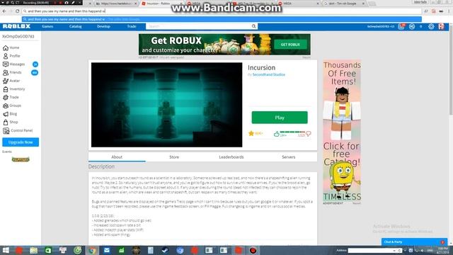 Weird thing about Incursion roblox game смотреть онлайн