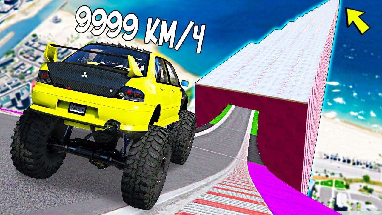 ФИГАСЕ! СПУСК ПО ЛЬДУ БЕЗ ТОРМОЗОВ НА ЧИТ ТАЧКАХ В ГТА 5! СПУСК БЕЗ ТОРМОЗА GTA 5! смотреть онлайн