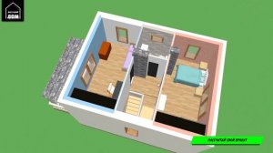 ДОМ ЗА 1 МИЛЛИОН \ Проект дома ТРАНСФОРМЕР - Двухэтажный дом 6 на 8 из газобетона