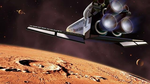 Картинка космос. Планеты, звёзды, космический корабль | Picture space. Planets, Stars, Spaceship смотреть онлайн