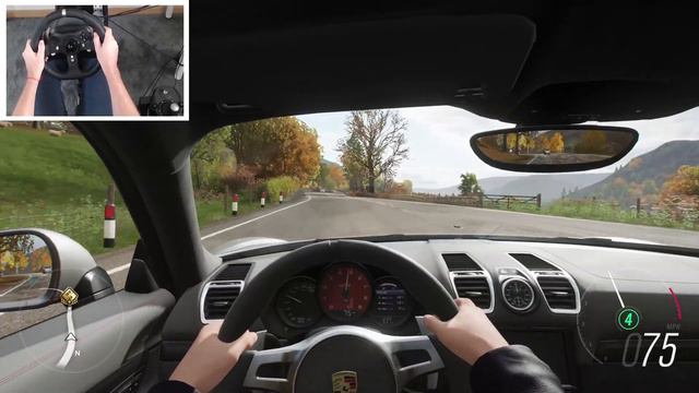 Porsche Cayman GTS - Realistic Driving in Forza Horizon 4 | Logitech g920 gameplay (PC) смотреть онлайн