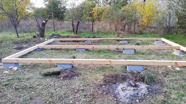 Каркасный дом 6 на 4 своими руками. Фундамент и обвязка смотреть онлайн