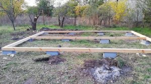 Каркасный дом 6 на 4 своими руками. Фундамент и обвязка