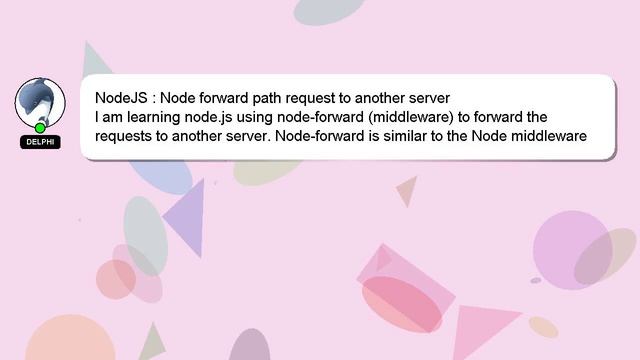 NodeJS : Node forward path request to another server смотреть онлайн