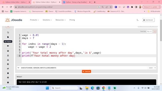 Penny a Day Doubled Python Project (Part 2) Formatting Strings смотреть онлайн