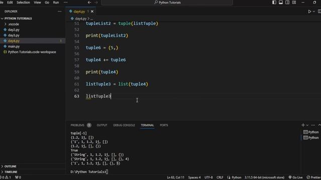 Day 4 Python Tuples and Methods: A Comprehensive Guide for Beginners смотреть онлайн