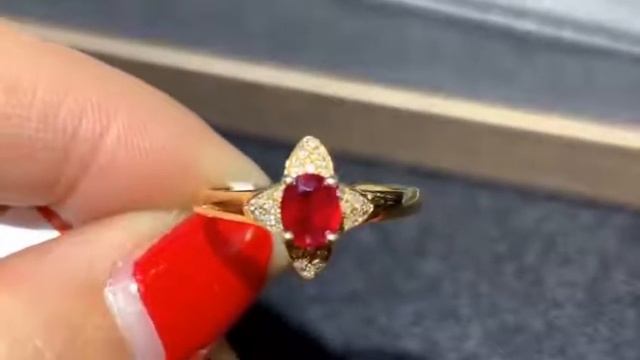 Shilovem 18 к розовое золото натуральный кольца из рубинового драгоценного камня завод для женщин смотреть онлайн