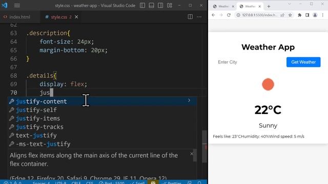 HTML CSS JavaScript Project - Weather App смотреть онлайн