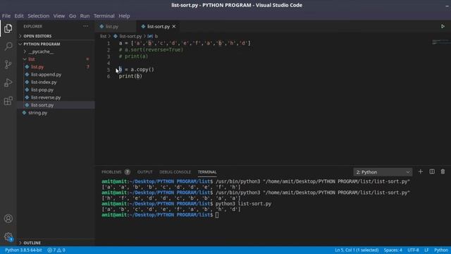 Sort, Copy And Clear in Python List | Hindi | Part-11 смотреть онлайн