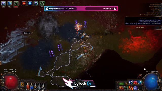 Bossing in Path of Exile: Enslaver (Elder Guardian)