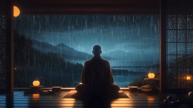 Listening To The Gentle Sound Of Rain On The Window Helps The Body Calm And Meditate смотреть онлайн