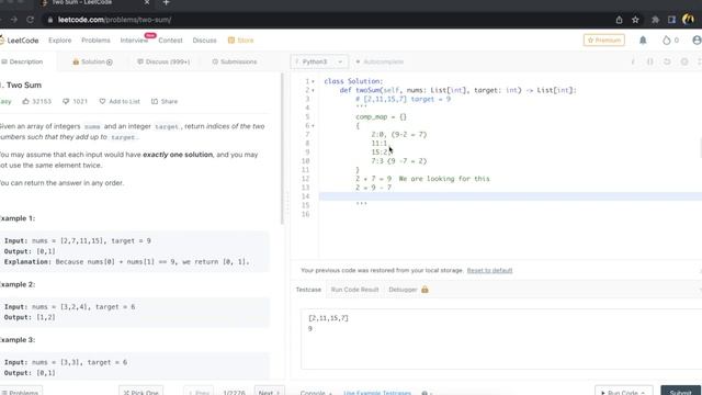 1. Two Sum - Leetcode Python смотреть онлайн