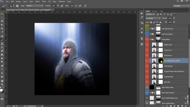 Epic Glow Art Photoshop Action Tutorial смотреть онлайн