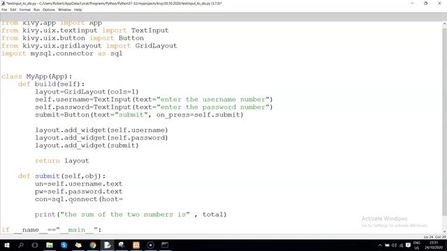 Kivy TextInput to Mysql смотреть онлайн