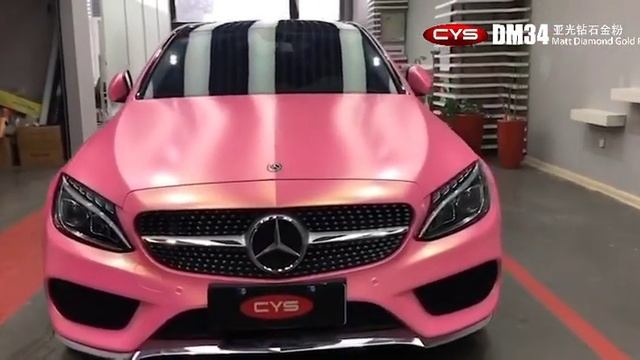 CYS Films DM34 Vinyl Car Wrap - MATT DIAMOND GOLD PINK смотреть онлайн